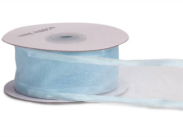 Wired Satin Edge Sheer Ribbon: Ivory / 1 Pack / 1-1/2"x25 yards