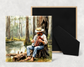 Louisiana, Artwork, Accordion Player, Ceramic tile: 4"x4"