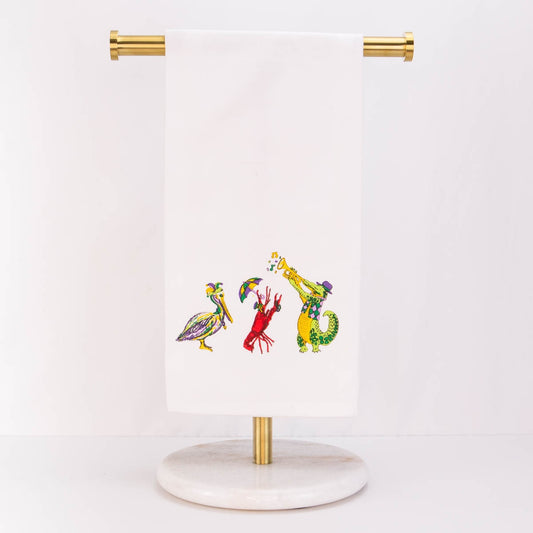 Mardi Gras Band Hand Towel