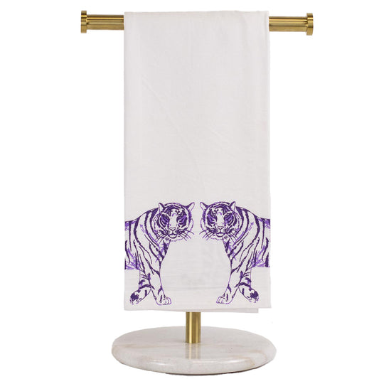 Tiger Walk Flour Sack In Purple