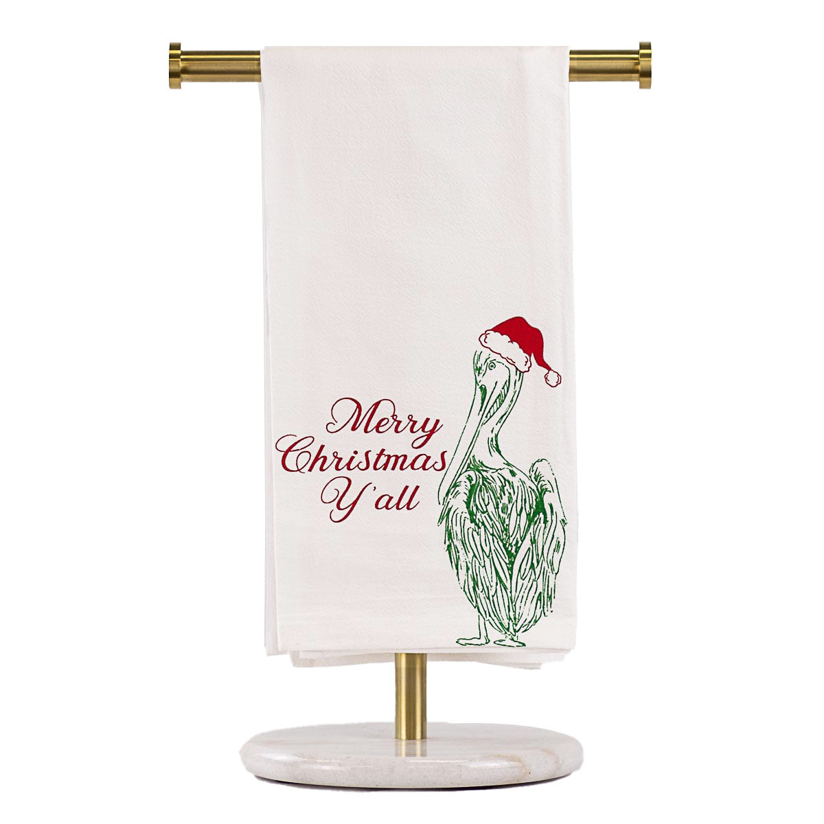 Christmas Pelican Flour Sack Hand Towel