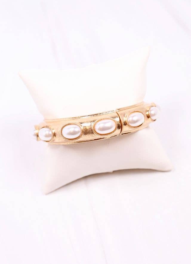 Harriette Pearl Bracelet Gold