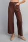 Solid Straight Leg Pants in Coco