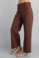 Solid Straight Leg Pants in Coco