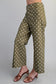 Polka Dot Straight Leg Pants in Ochre Olive