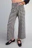 Houndstooth Printed Pants in Taupe