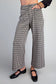 Houndstooth Printed Pants in Taupe