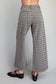 Houndstooth Printed Pants in Taupe
