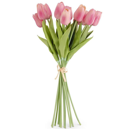 Real Touch Mini Tulip Bundle - Mauve (12 Stems)
