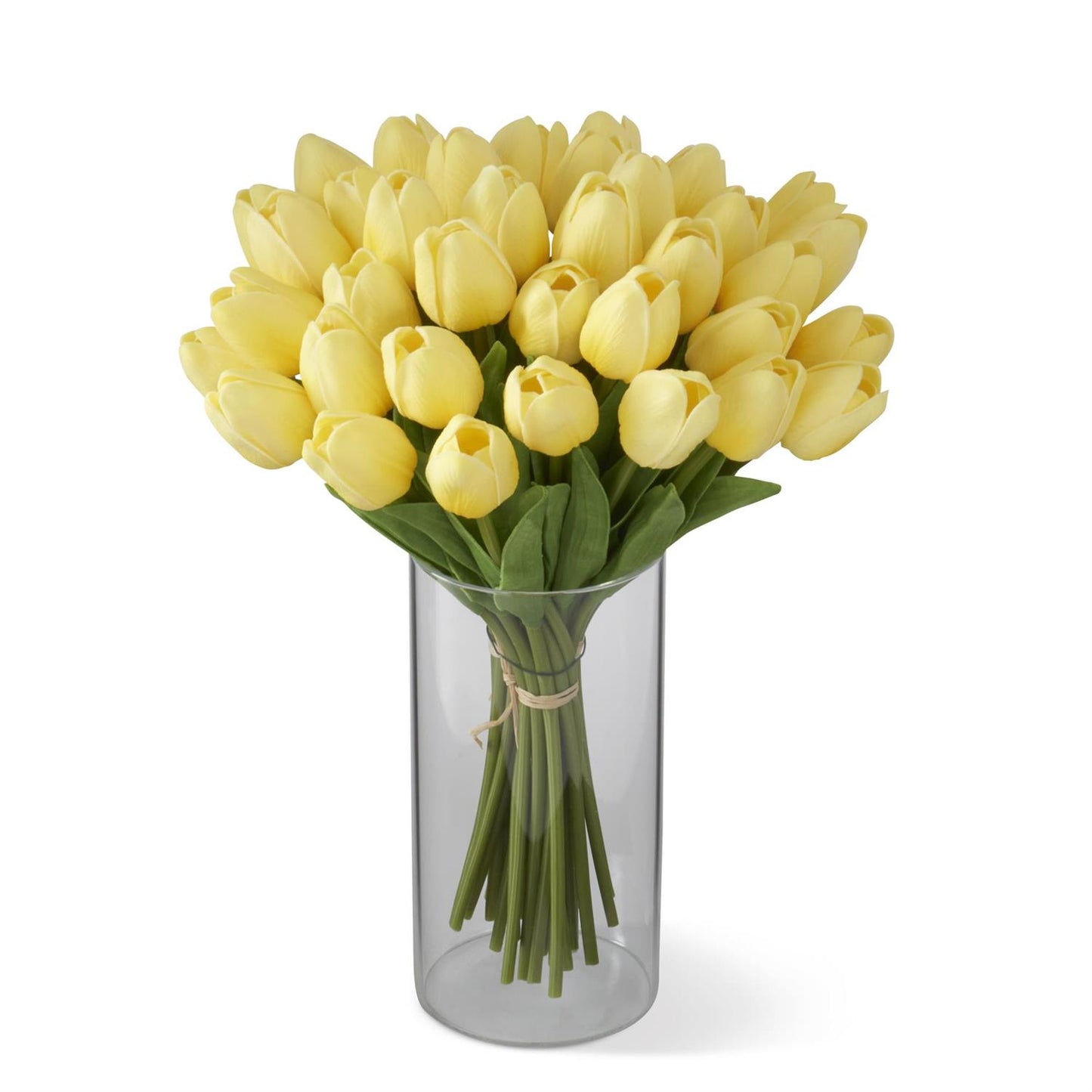 Real Touch Mini Tulip Bundle - Light Yellow (12 Stems)