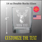 Stag Double Old Fashioned Glass - 14 oz Vintage Engraved Design