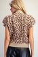 Leopard Cap Sleeve Knit Top