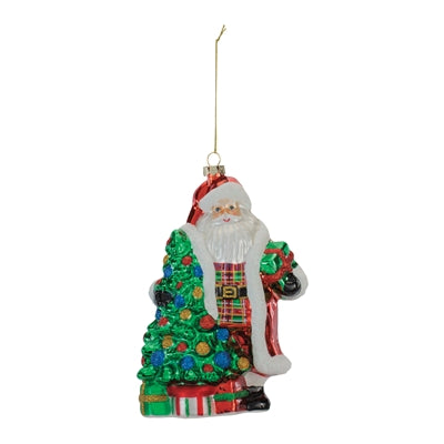 Santa w/Tree Ornament