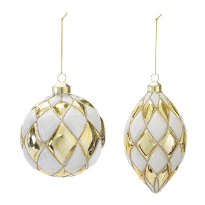 White and Gold Ornaments (2 Styles)