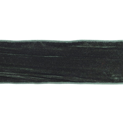 Green Velvet Wired Polyester Ribbon