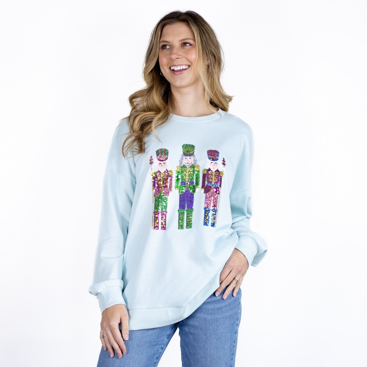 Candy Nutcracker Sequin Sweatshirt