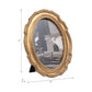 Photo Frame - Gold Polyresin Round Vintage Style, 4x6 in.