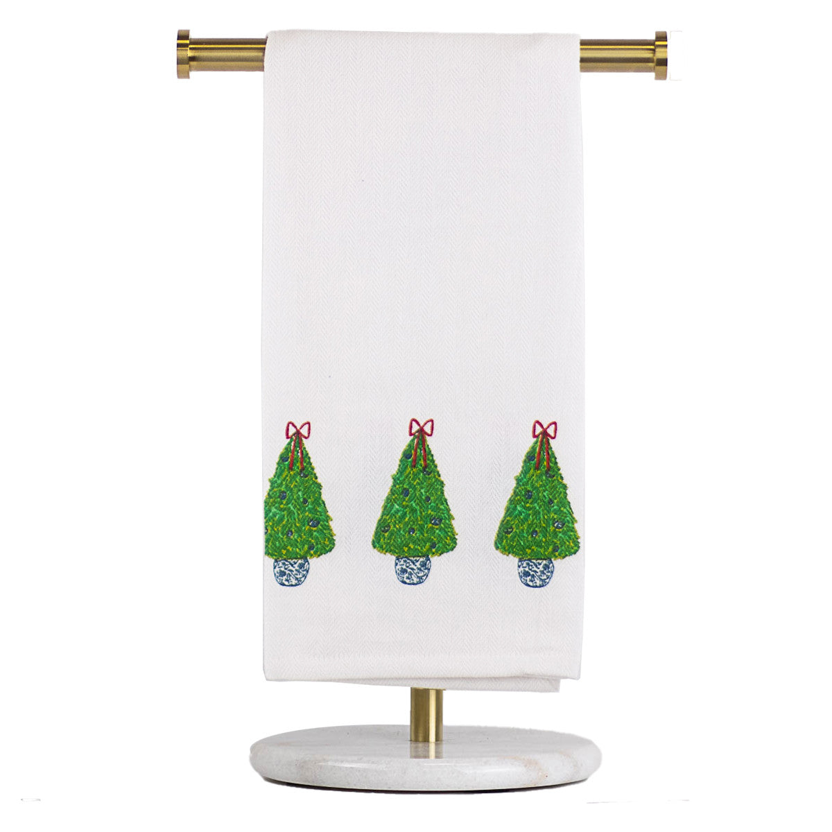 Christmas Topiary Hand Towel