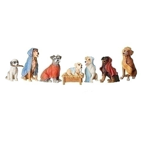 Canine Creche w/Blanket Robes (set of 7)