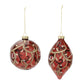Red and Gold Glass Ornament  (2 Styles)