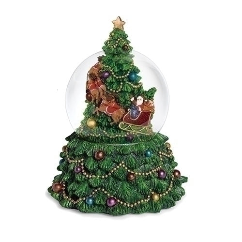 Musical Tree Dome Santa & Deer Rotating