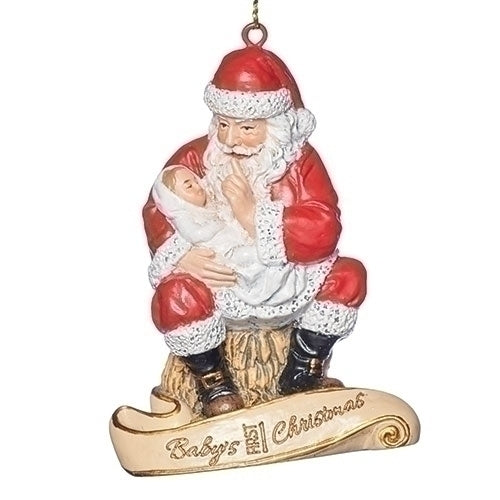 Santa w/Baby Ornament