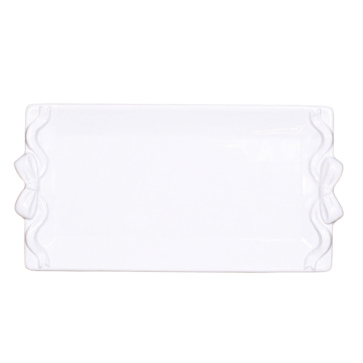 Bow Embossed Rectangle Platter