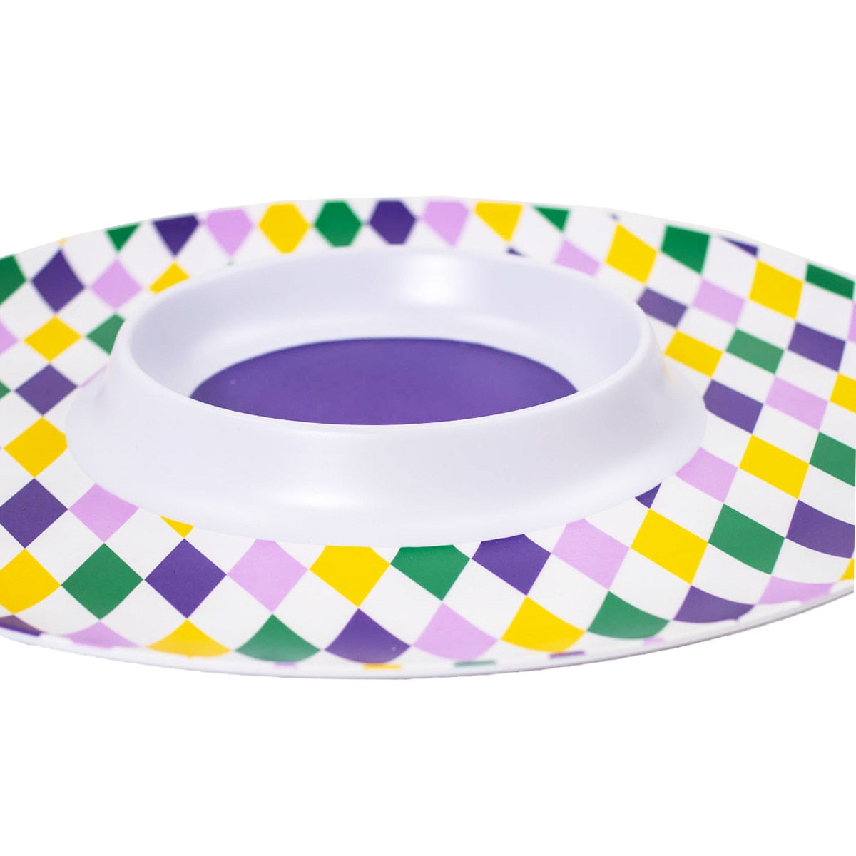 Mardi Gras Harlequin Melamine Chip & Dip