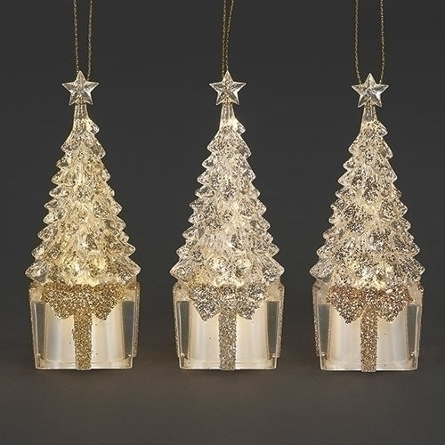 Lighted Tree Present Gold Glitters (3 Styles)