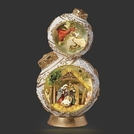 Lighted Double Nativity Ornament Lantern
