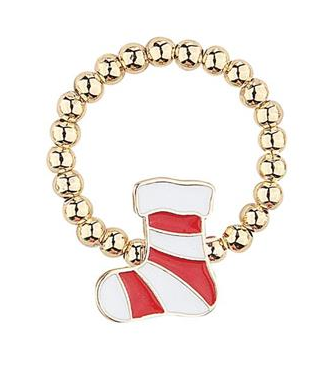 Crystal Charm Stretch Rings