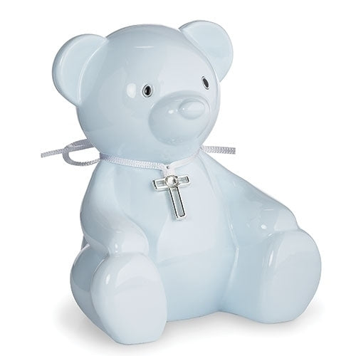 Blue Bear Bank w/Cross Charm