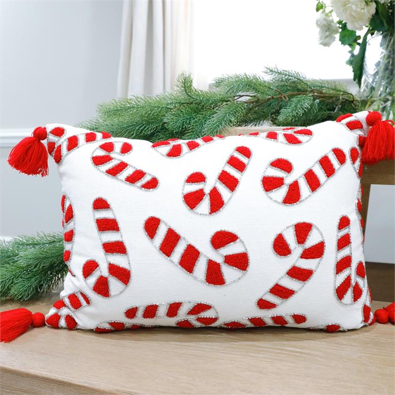 Lumbar Pillow Candy Canes