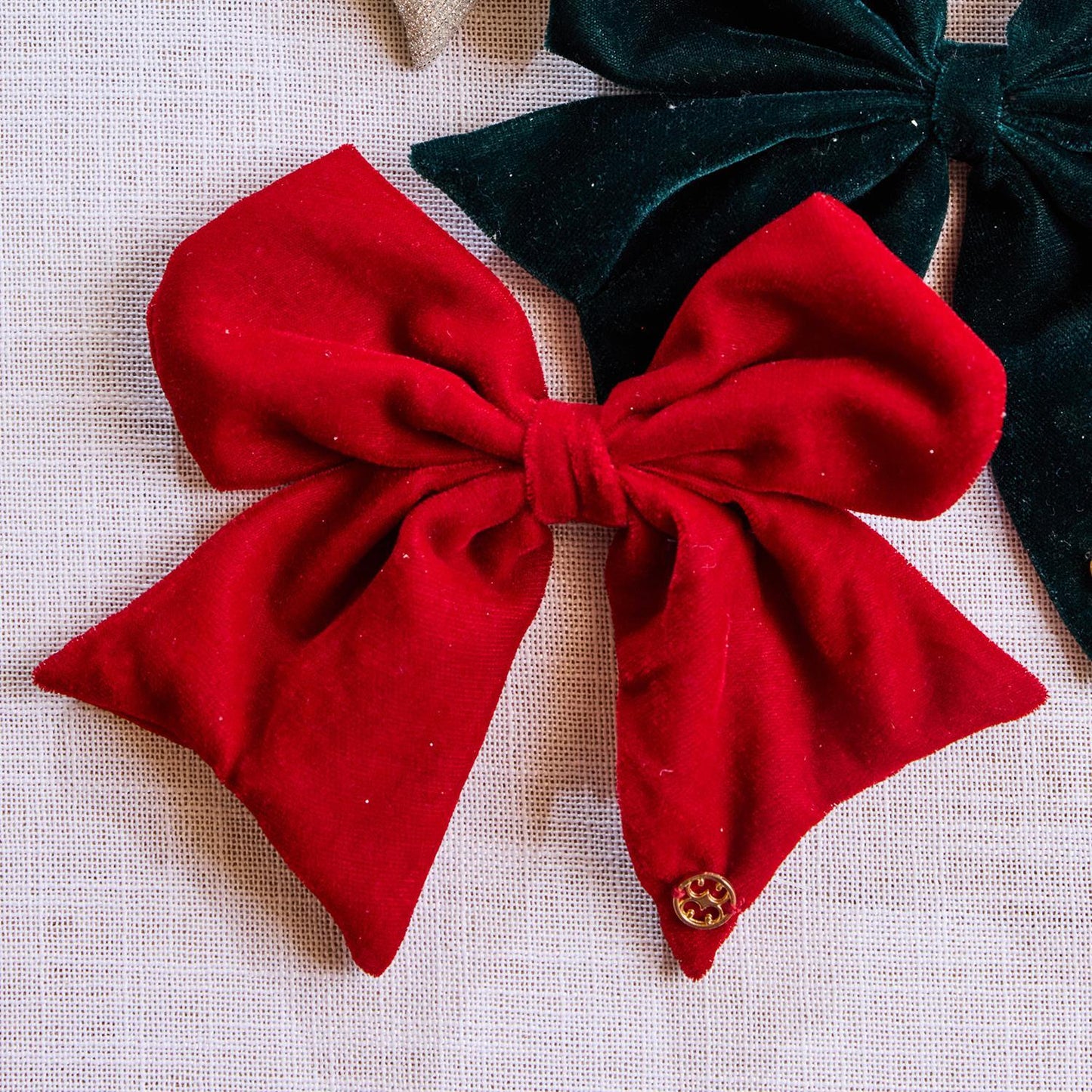 Magnetic Bow Velvet Red