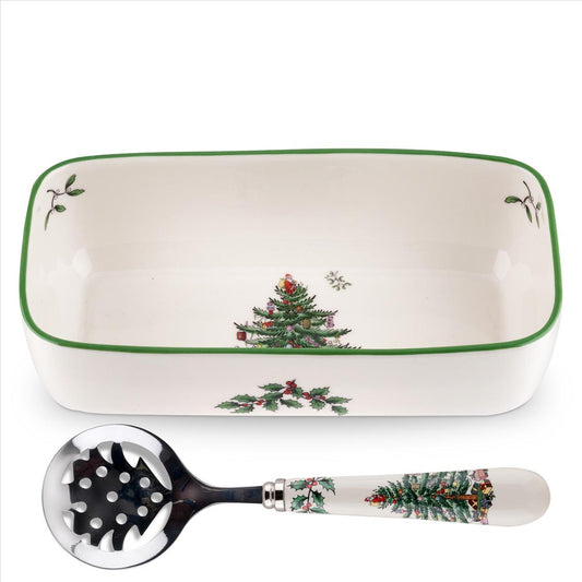 Christmas Tree Server w/Slotted Spoon