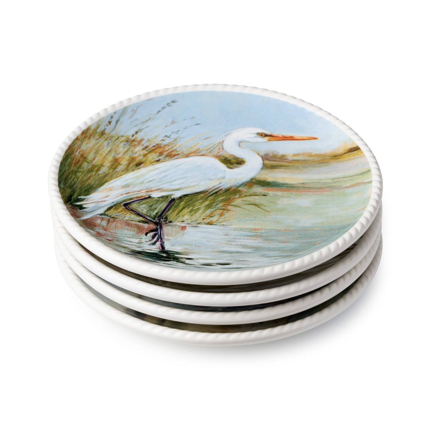 Coastal Birds Canape Plates, 6" 4 asst.