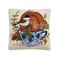 Fall Birds w/Teacups Hook Pillow