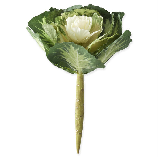 Cream Real Touch Ornamental Cabbage Pick - 13"