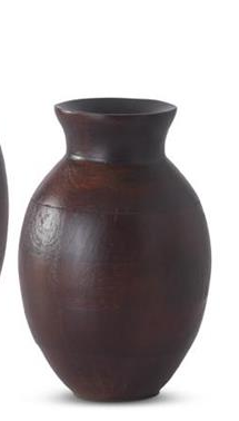 Dark Mango Wood Pot Bellied Vases (3 Sizes)