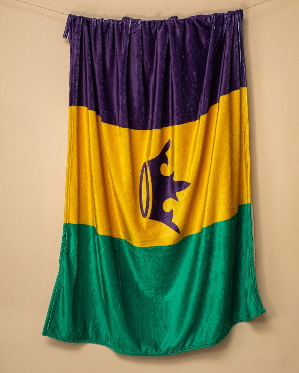 Mardi Gras Flag Throw