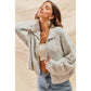 PEARL EMBELLISH SWEATER HOLIDY CHRISTMAS CARDIGAN: LT GREY / S