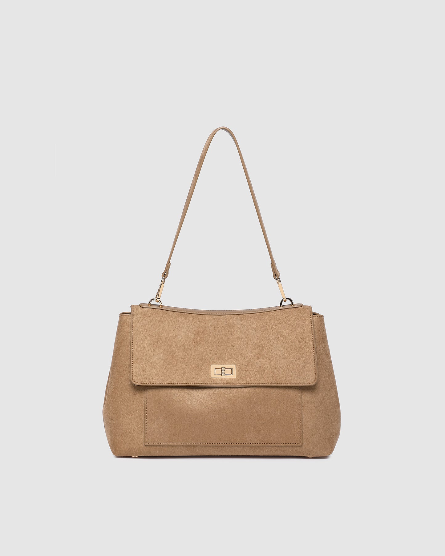 Arden Suede Shoulder Bag - Honey
