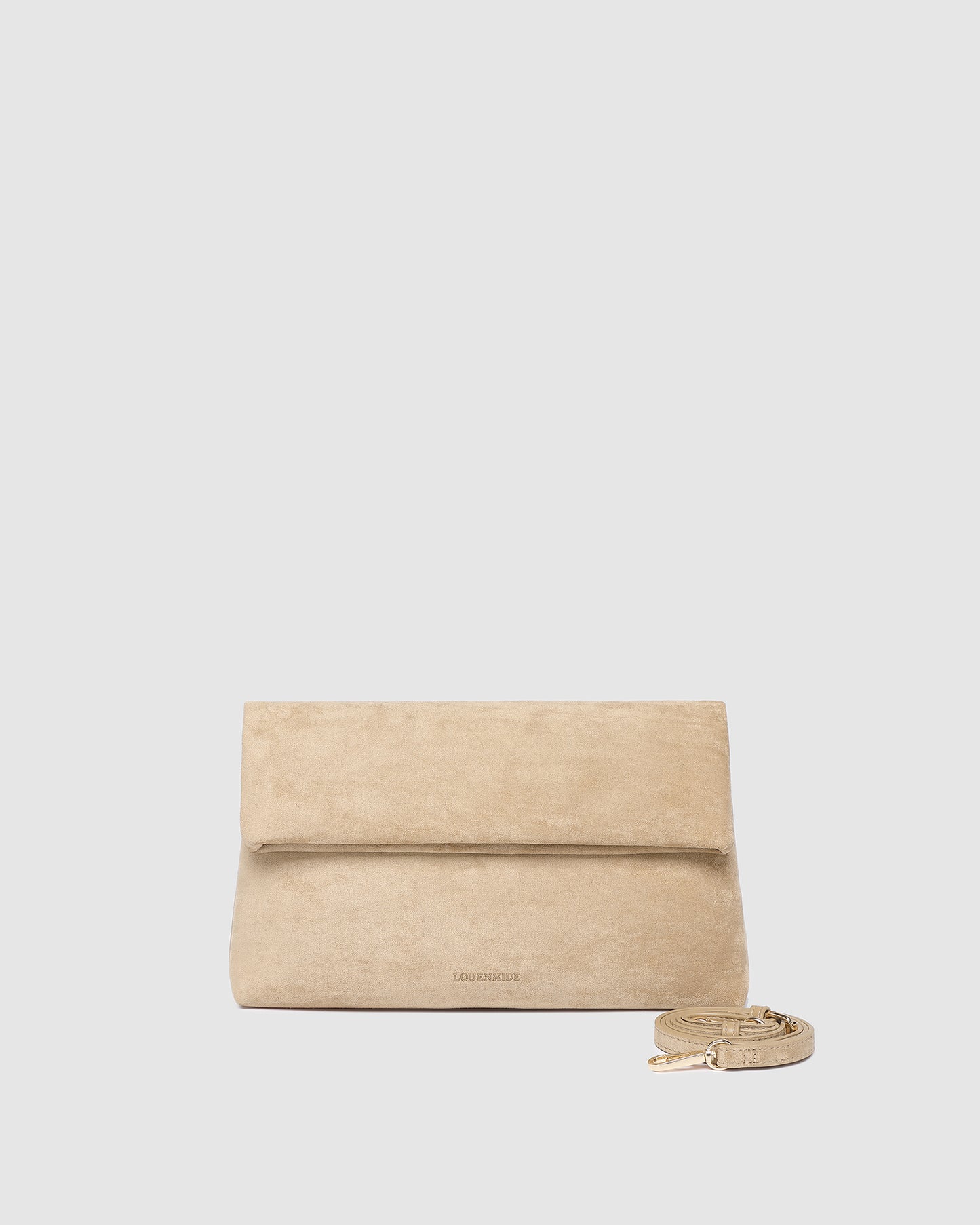 Luka Suede Clutch Crossbody - Blonde