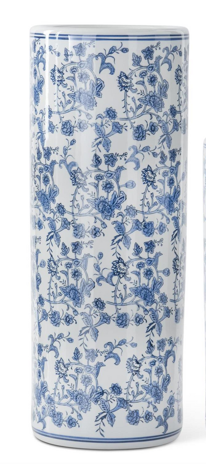 Blue & White Chinoiserie Cylinder Vases (2 Sizes)