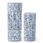 Blue & White Chinoiserie Cylinder Vases (2 Sizes)