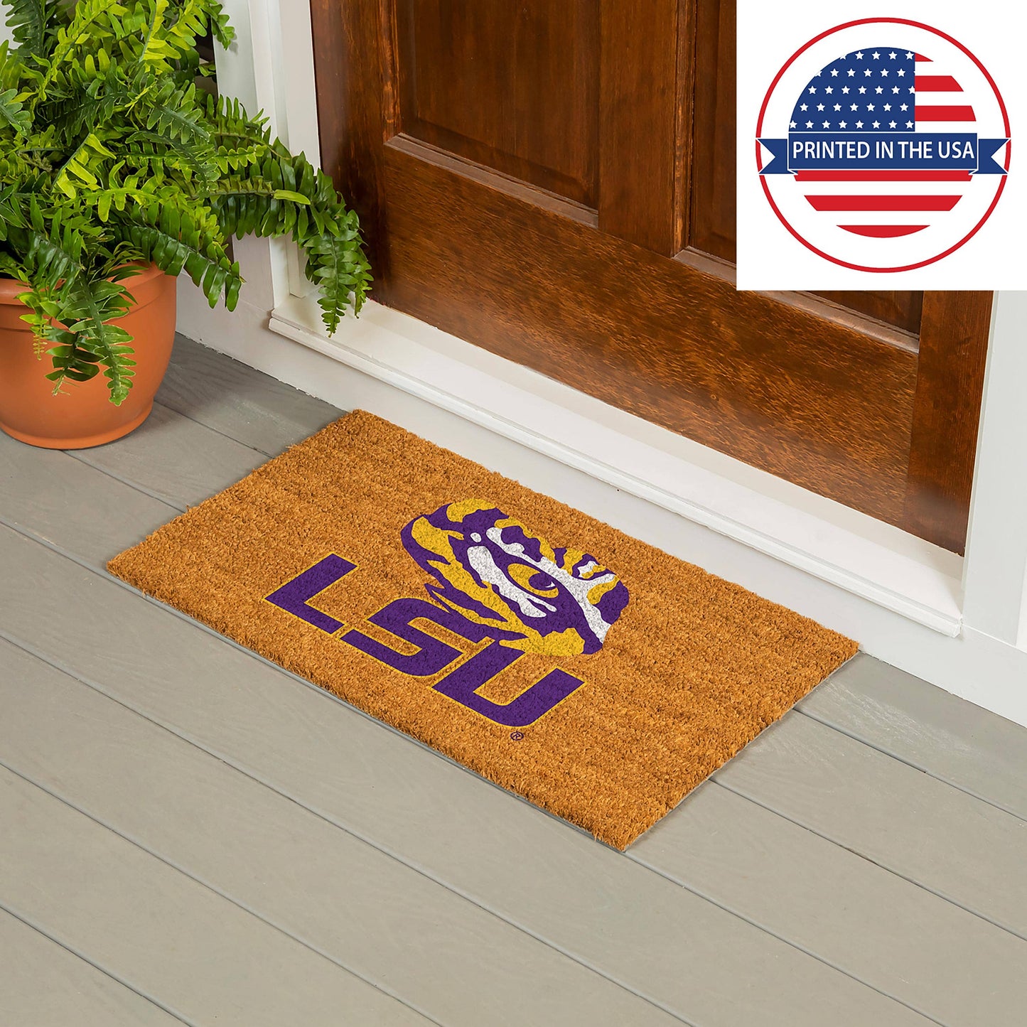 Coir Mat, 16"x28", Louisiana State University