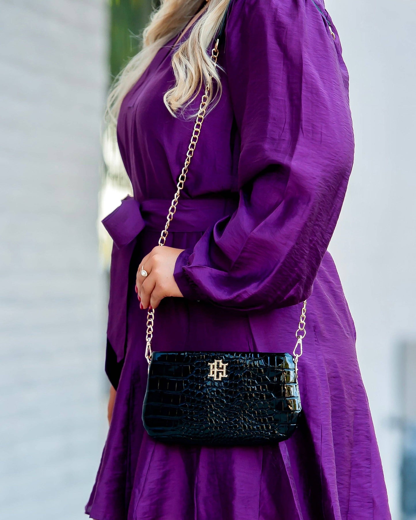 Livi Crossbody Black Patent EC: