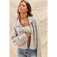 PEARL EMBELLISH SWEATER HOLIDY CHRISTMAS CARDIGAN: LT GREY / XL