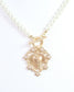 Cason Pearl and Heart Pendant Worn Gold: Default