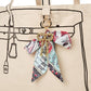 Tie A Bow on it Scarf Bag Charm w/ a Gold Ball Bow Charm (4 Styles)